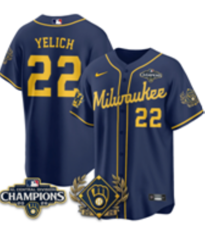 Women Milwaukee Brewers #22 Yelich Blue Nike 2026 World Series jersey 102105